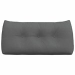 vidaXL Coussin de Dos Gris foncé 100 x 24 x 50 cm tissu
