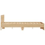 vidaXL Cadre de lit avec tête de lit et LED chêne sonoma 120x200 cm