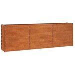 vidaXL Lit surélevé de jardin rouillé 240x40x77 cm acier corten