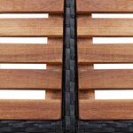 vidaXL Cadre de spa carré Noir 268x268x55 cm Résine tressée