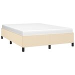 vidaXL Cadre de lit sans matelas crème 140x190 cm tissu