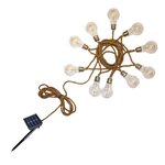 Guirlande solaire en corde 10 ampoules fantasy cord solar beige corde 7.50m