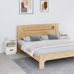 vidaXL Tables de chevet 2 Pièces Blanc 40x34x45 cm Bois de pin massif