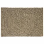 vidaXL Tapis de surface Naturel et noir 160 x 230 cm Jute