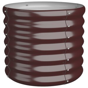 vidaXL Jardinière de jardin Acier galvanisé 40x40x36 cm Marron