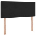 vidaXL Lit de Rangement avec matelas Noir 120 x 190 cm Velours