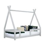 Lit cabane enfant NAKANA 120 x 180 gris clair