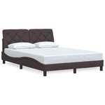 vidaXL Cadre de lit sans matelas marron foncé 120x200 cm tissu