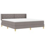vidaXL Lit à Ressorts avec matelas Taupe 180 x 200 cm tissu
