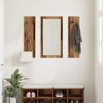 vidaXL Porte-manteau mural Montage mural Bois ancien 96 x 1 5 x 90 cm