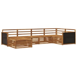 vidaXL Ensemble de canapés d'extérieur 6 pc Naturel