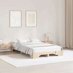 vidaXL Cadre de lit Pin massif 197 x 127 x 17 cm Bois massif en pin