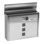 Boîte aux Lettres en Acier Inoxydable  Chance E7107  Serrure Couverte  Inox