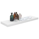 vidaXL Étagère murale flottante 2 Pièces Blanc brillant 80x23 5x3 8cm MDF