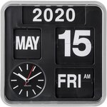 Horloge en plastique mini flip 24.5 cm chrome