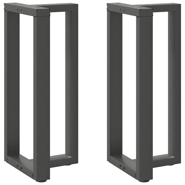 vidaXL Pieds de table de bar en T  2 pièces  anthracite  50 x 35 x (90-91) cm  acier