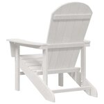 vidaXL Chaise Adirondack Blanc 74 x 82 x 92cm Plastique