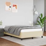 vidaXL Cadre de lit sans matelas crème 120x190 cm similicuir