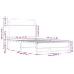 vidaXL Cadre de lit sans matelas 90x190cm chêne sonoma bois ingénierie