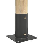 vidaXL Ancre ronde au sol 12 Pièces Anthracite 15 x 15 x 15 cm métal