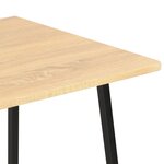 Bureau table poste de travail meuble d'ordinateur informatique étude avec étagère et chêne 102 x 50 x 117 cm noir 02_0023479