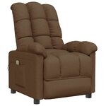 vidaXL Fauteuil de massage Marron Tissu