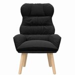 vidaXL Fauteuil relaxant Noir 69 x 74 x 93 cm tissu
