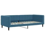 vidaXL Lit de jour avec lit gigogne et matelas bleu 90x200 cm velours