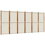 vidaXL Cloison de séparation 6 panneaux gris clair 420x180 cm