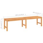 vidaXL Banc de jardin 180 cm bois de teck solide