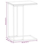 vidaXL Table d'appoint Noir 40x30x59 cm Bois d'ingénierie