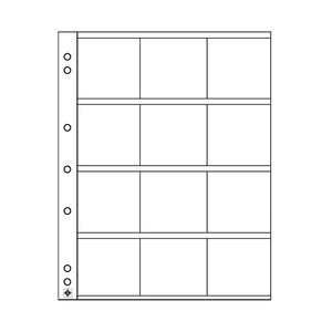 Feuilles Numis K50 pour 12 monnaies sous cadres.