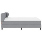 vidaXL Lit à ressorts avec matelas Gris clair 160 x 200 cm tissu