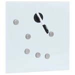 vidaXL Boîte à clés avec panneau magnétique Blanc 35x35x5 5 cm