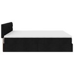 VidaXL Cadre de lit ottoman avec matelas noir 180x200cm tissu