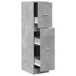 vidaXL Armoire d'apothicaire gris béton 30x41x118 cm bois d'ingénierie