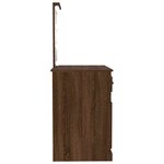 vidaXL Coiffeuse avec LED chêne marron 90x50x132 5cm bois d'ingénierie