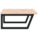 vidaXL Étagère de vasque murale acier et bois de chêne massif