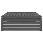 vidaXL Repose-pied de jardin 120x80 cm gris bois de pin massif