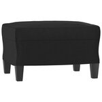 vidaXL Fauteuil avec repose-pied Noir 60 cm Similicuir