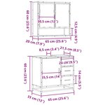 vidaXL Ensemble de meubles de salle de bain 2 Pièces chêne sonoma