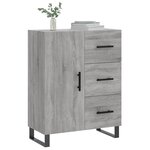 vidaXL Buffet sonoma gris 69 5x34x90 cm bois d'ingénierie