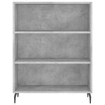 vidaXL Buffet haut Gris béton 69 5x34x180 cm Bois d'ingénierie