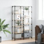 vidaXL Bibliothèque chêne sonoma 100x32x170cm bois d'ingénierie et fer