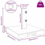 vidaXL base de parasol à roulettes avec une poignée en granit gris  29 kg  carrée