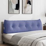 vidaXL Coussin de Dos Bleu denim 160 x 24 x 50 cm tissu
