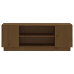 vidaXL Meuble TV Marron miel 110x35x40 5 cm Bois de pin massif