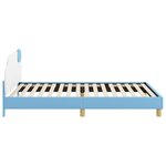 vidaXL Cadre de lit pour enfants avec tête de lit Bleu 80 x 200 cm PU