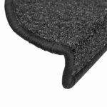 vidaXL Tapis d'escalier 20 pièces 56 x 17 x 3 cm Anthracite Demi-rond