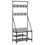 vidaXL Porte-vêtements et rangement des chaussures sonoma gris